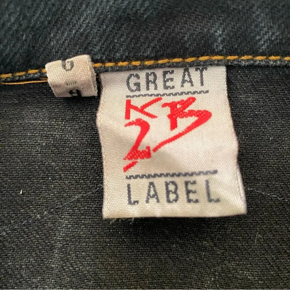 Y2K Frayed Denim Vest With Upcycled Marilyn Skeleton Image Black Size 6